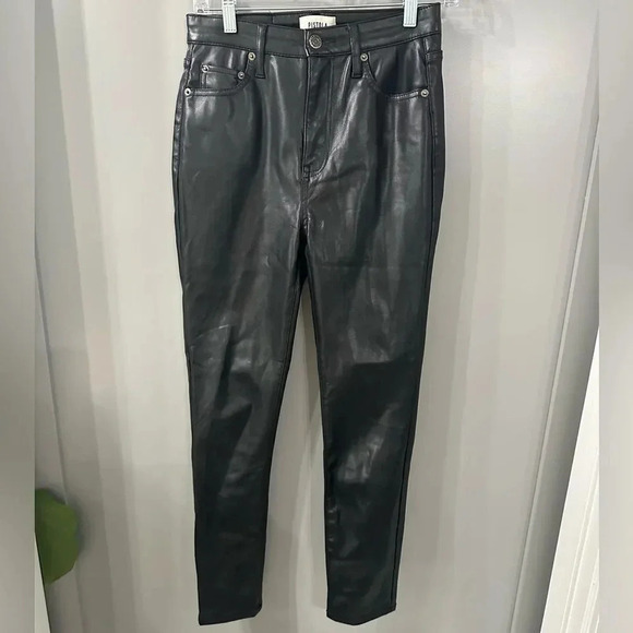 PISTOLA Faux Leather Pants Aline High Rise Skinny in Onyx Size 25 - Picture 2 of 7